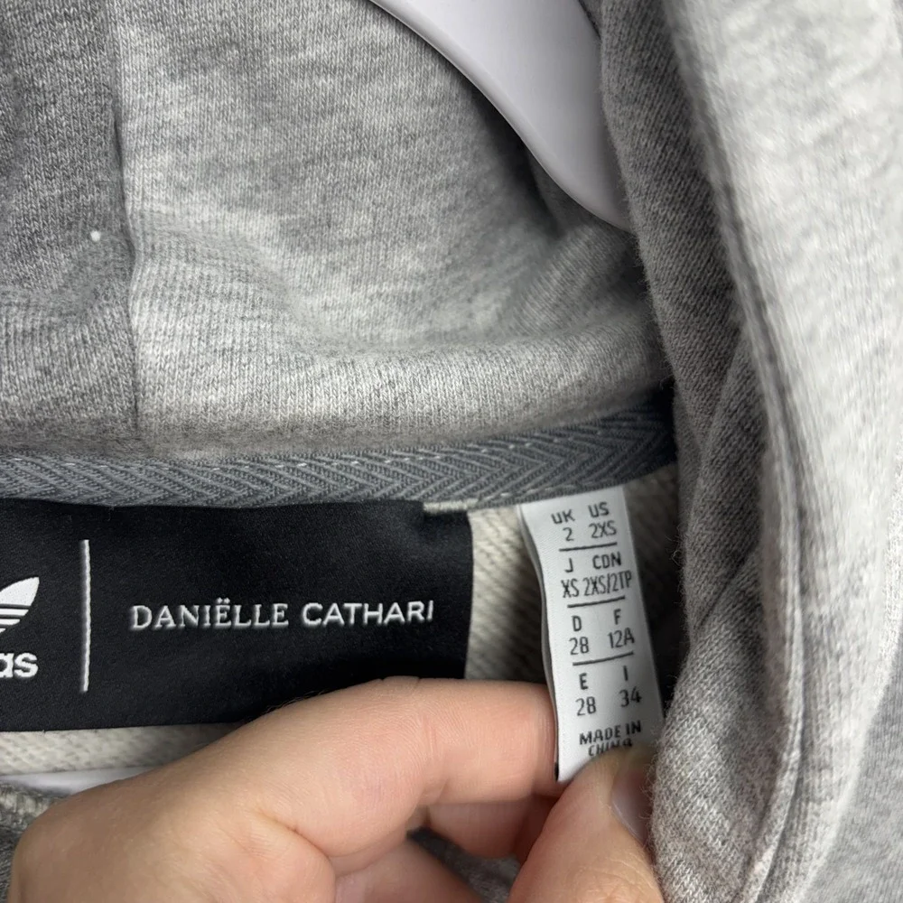 Adidas Hoodie Womens XS Patchwork Danielle Cathari Trefoil Sweatshirt Pullover